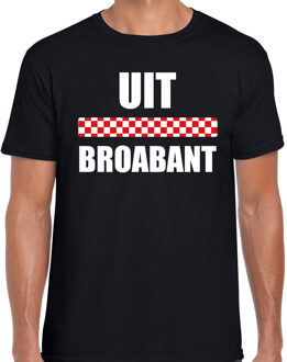 Bellatio Decorations Uit Broabant met vlag Brabant t-shirt zwart heren - Brabants dialect cadeau shirt 2XL