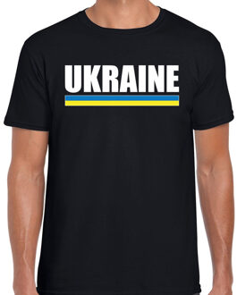 Bellatio Decorations Ukraine / Oekraine supporter t-shirt zwart voor heren