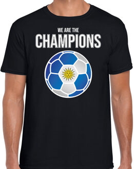 Bellatio Decorations Uruguay WK supporter t-shirt - we are the champions met Uruguayaanse voetbal - zwart - heren - kleding / shirt 2XL