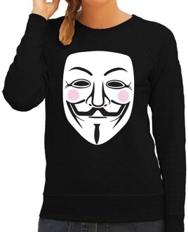 Bellatio Decorations V for Vendetta masker sweater zwart voor dames 2XL