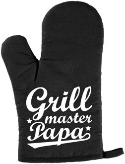 Bellatio Decorations Vaderdag cadeau BBQ handschoen Grillmaster papa zwart - Ovenwanten