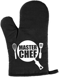 Bellatio Decorations Vaderdag cadeau BBQ handschoen Masterchef zwart - Ovenwanten