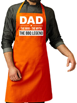 Bellatio Decorations Vaderdag cadeau schort - dad the bbq legend - oranje - keukenschort - barbecue - verjaardag