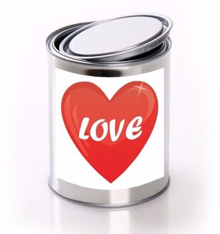Bellatio Decorations Valentijn cadeauverpakking blik met hartje