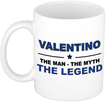 Bellatio Decorations Valentino The man, The myth the legend collega kado mokken/bekers 300 ml Donkerblauw