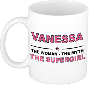 Bellatio Decorations Vanessa The woman, The myth the supergirl collega kado mokken/bekers 300 ml Oudroze
