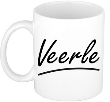 Bellatio Decorations Veerle voornaam kado beker / mok sierlijke letters - gepersonaliseerde mok met naam - Naam mokken Multikleur