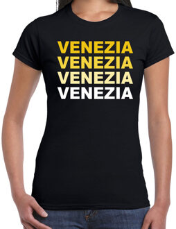 Bellatio Decorations Venezia / Venetie t-shirt zwart voor dames 2XL