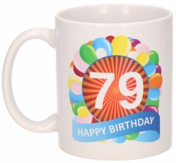 Bellatio Decorations Verjaardag ballonnen mok / beker 79 jaar