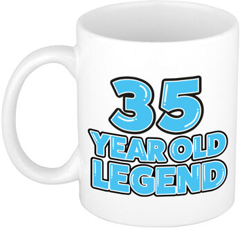 Bellatio Decorations Verjaardag cadeau mok 35 jaar - al zo oud - legende - blauw - 300 ml - keramiek