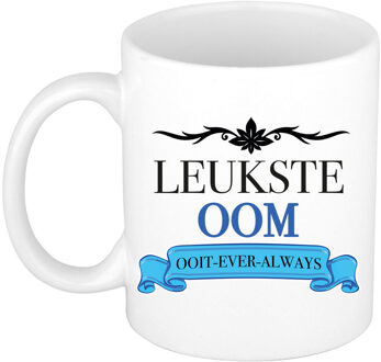 Bellatio Decorations Verjaardag cadeau mok - blauw - leukste oom ooit - 300 ml - keramiek