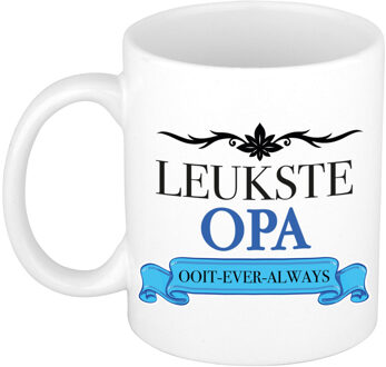 Bellatio Decorations Verjaardag cadeau mok - blauw - leukste opa ooit - 300 ml - keramiek