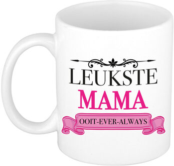 Bellatio Decorations Verjaardag cadeau mok - roze - leukste mama ooit - 300 ml - Moederdag