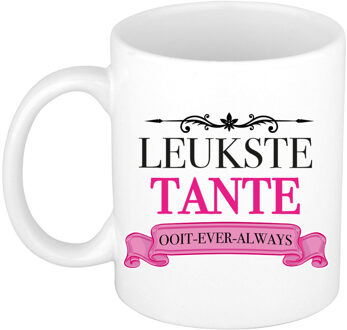 Bellatio Decorations Verjaardag cadeau mok - roze - leukste tante ooit - 300 ml - keramiek