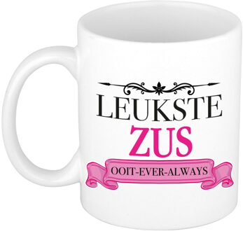 Bellatio Decorations Verjaardag cadeau mok - roze - leukste zus ooit - 300 ml - keramiek