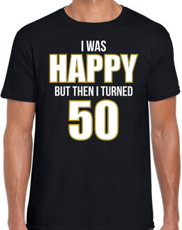 Bellatio Decorations Verjaardag cadeau t-shirt 50 jaar - happy 50 zwart voor heren