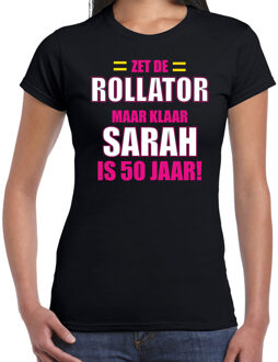 Bellatio Decorations Verjaardag cadeau t-shirt rollator 50 jaar Sarah zwart voor dames