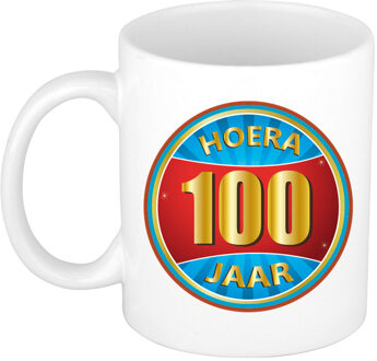 Bellatio Decorations Verjaardag mok / beker hoera 100 jaar verjaardagscadeau