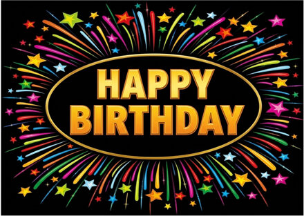 Bellatio Decorations Verjaardag wenskaart Happy Birthday
