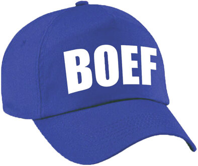 Bellatio Decorations Verkleed Boef pet / baseball cap blauw voor dames en heren - verkleedhoofddeksel / carnaval