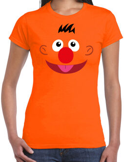 Bellatio Decorations Verkleed / carnaval t-shirt oranje cartoon knuffel pop voor dames - Verkleed / kostuum shirts