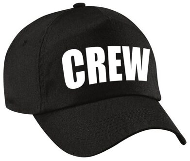 Bellatio Decorations Verkleed crew pet / cap zwart voor dames en heren - Verkleedhoofddeksels