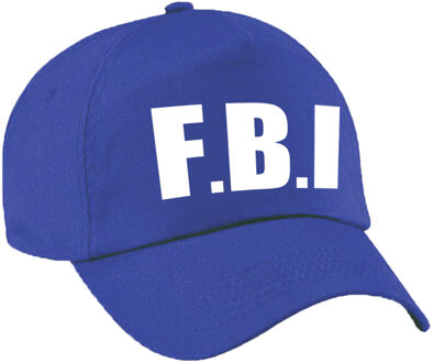 Bellatio Decorations Verkleed FBI politie agent pet / baseball cap blauw voor dames en heren - verkleedhoofddeksel / carnaval