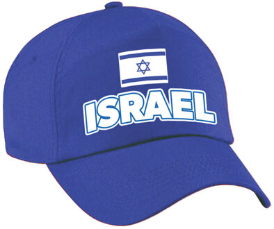 Bellatio Decorations Verkleed feest pet - blauw - Israel - vlag/landen thema - zonneklep pet