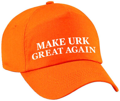Bellatio Decorations Verkleed feest pet - oranje - Make Urk Great Again - volwassenen