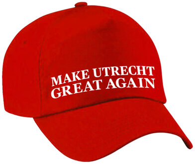 Bellatio Decorations Verkleed feest pet - rood - Make Utrecht Great Again - volwassenen