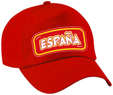 Bellatio Decorations Verkleed feest pet - rood - Spanje - landen thema - zonneklep pet - volwassenen