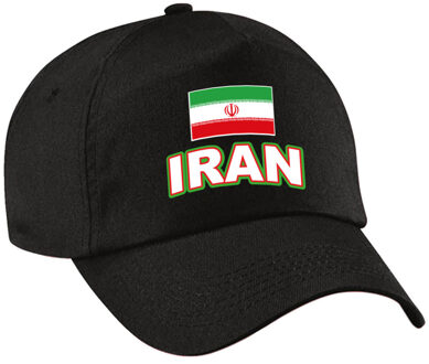 Bellatio Decorations Verkleed feest pet - zwart - Iran - vlag/landen thema - EK / WK - zonneklep pet