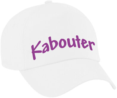 Bellatio Decorations Verkleed pet voor kinderen - kabouter - wit/paars - carnaval themafeest outfit