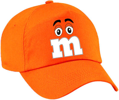 Bellatio Decorations Verkleed pet voor kinderen - letter M - oranje - unisex - carnaval - themafeest