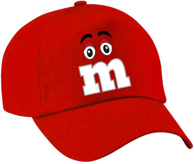 Bellatio Decorations Verkleed pet voor kinderen - letter M - rood - unisex - carnaval - themafeest
