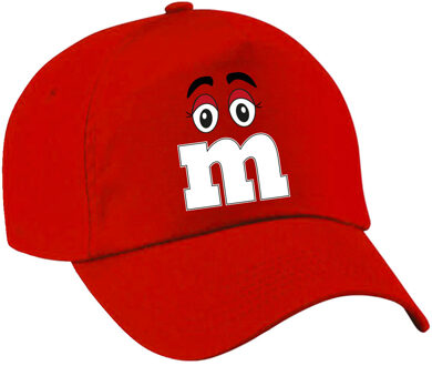 Bellatio Decorations Verkleed pet voor volwassenen - letter M - rood - unisex - carnaval - themafeest