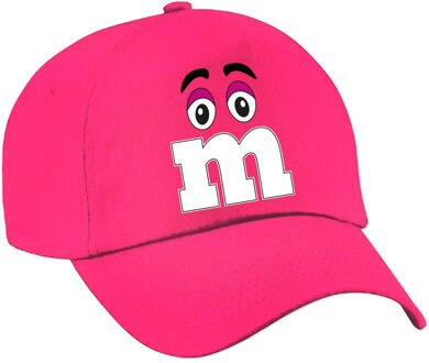 Bellatio Decorations Verkleed pet voor volwassenen - letter M - roze - unisex - carnaval - themafeest
