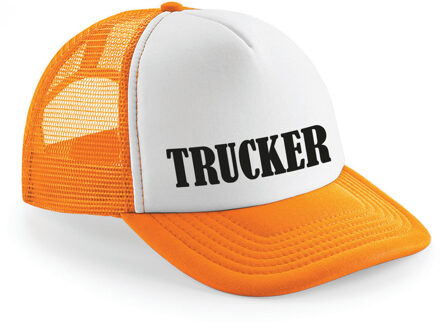 Bellatio Decorations Verkleed pet voor volwassenen - Trucker - oranje - voor dames en heren