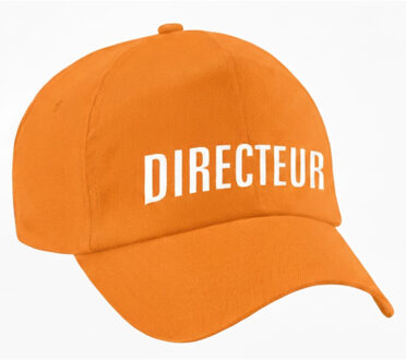 Bellatio Decorations Verkleed petje kinderen - Directeur - oranje - baseball cap - Koningsdag/themafeest