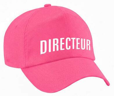 Bellatio Decorations Verkleed petje volwassenen - Directeur - roze - volwassenen - baseball cap / pet