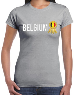 Bellatio Decorations Verkleed shirt dames - Belgium - grijs - supporter - themafeest - Belgie 2XL