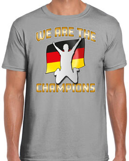 Bellatio Decorations Verkleed shirt voor heren - Duitsland - grijs - voetbal supporter - themafeest 2XL