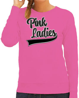 Bellatio Decorations Verkleed sweater voor dames - Pink Ladies - roze - Grease - carnaval/themafeest XS