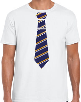 Bellatio Decorations Verkleed t-shirt kakker heren - kakker style - wit - carnaval/corps outfit