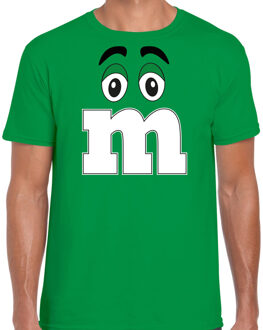 Bellatio Decorations verkleed t-shirt M voor heren - groen - carnaval/themafeest kostuum 2XL