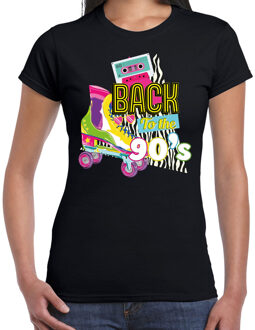 Bellatio Decorations Verkleed T-shirt voor dames - back to the 90s - zwart - jaren 90 - foute party - carnaval