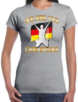 Bellatio Decorations Verkleed T-shirt voor dames - Duitsland - grijs - voetbal supporter - themafeest XS