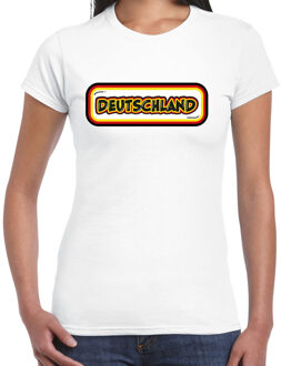 Bellatio Decorations Verkleed T-shirt voor dames - Duitsland - wit - supporter - themafeest L