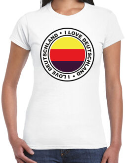 Bellatio Decorations Verkleed T-shirt voor dames - Duitsland - wit - supporter - themafeest S