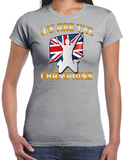 Bellatio Decorations Verkleed T-shirt voor dames - Engeland - grijs - voetbal supporter - themafeest XS